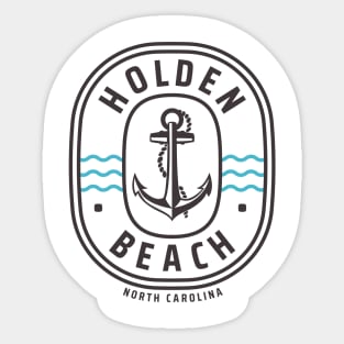 Holden Beach, NC Anchor Ocean Waves Sticker